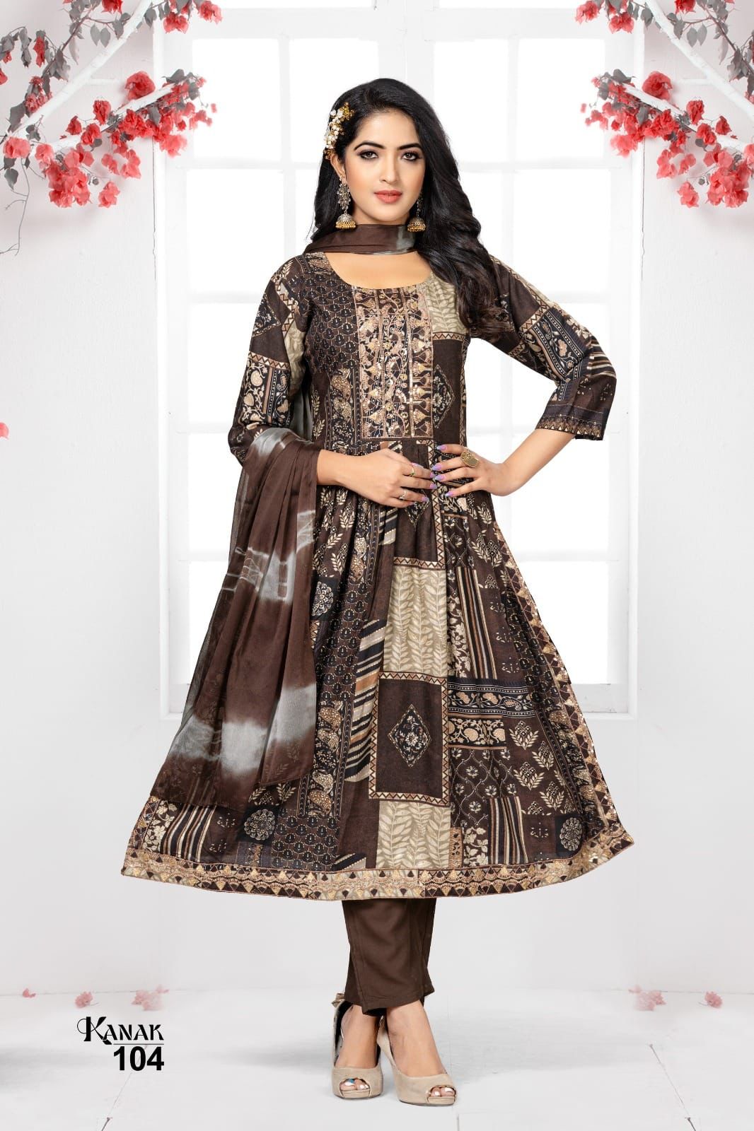 Hirwa Kanak Rayon Kurti With Bottom Dupatta Catalog
